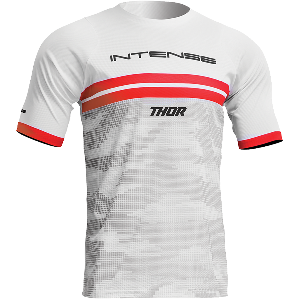 Men s INTENSE x THOR MTB White Camo Short Sleeve Jersey