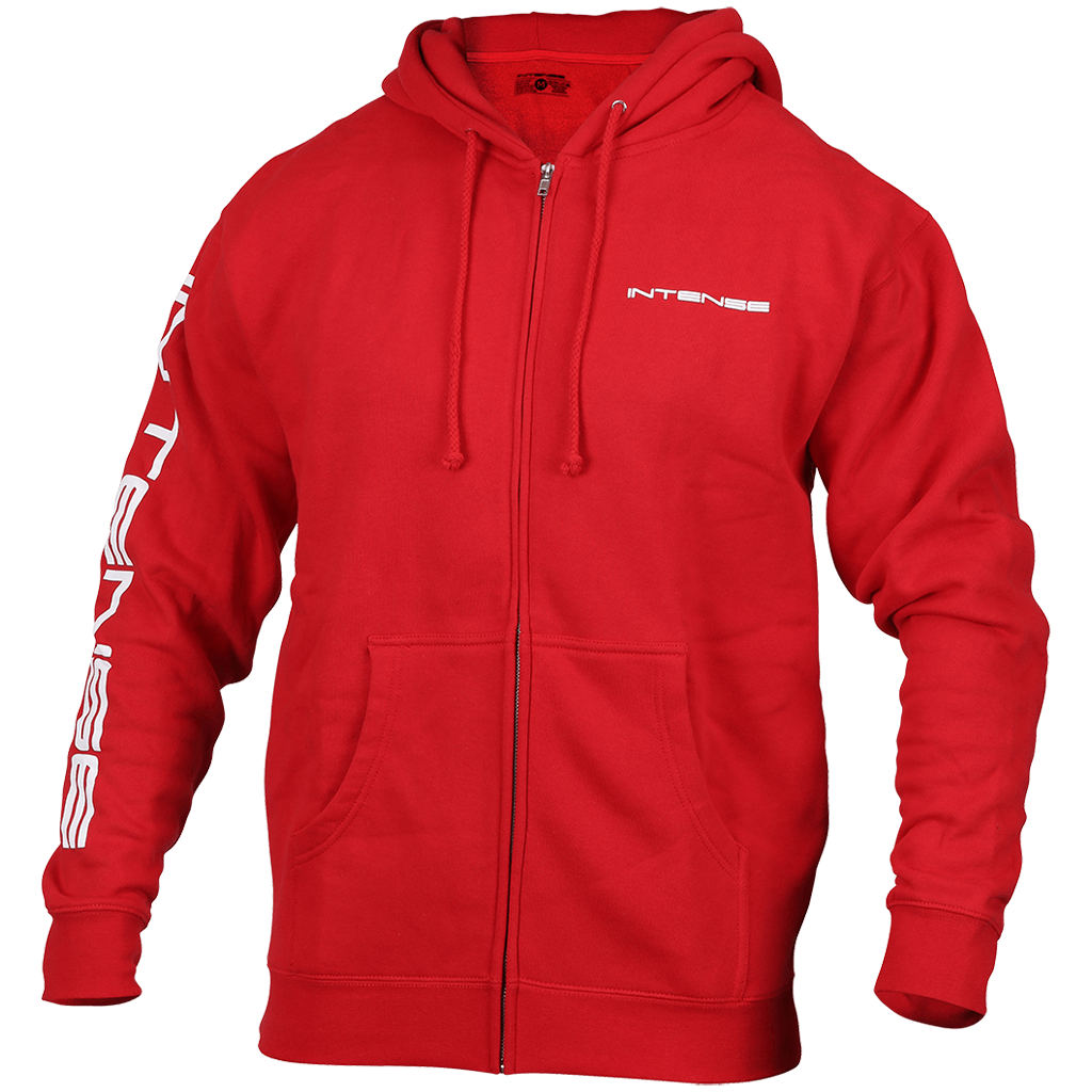Men s INTENSE Red Zip Up Hoodie