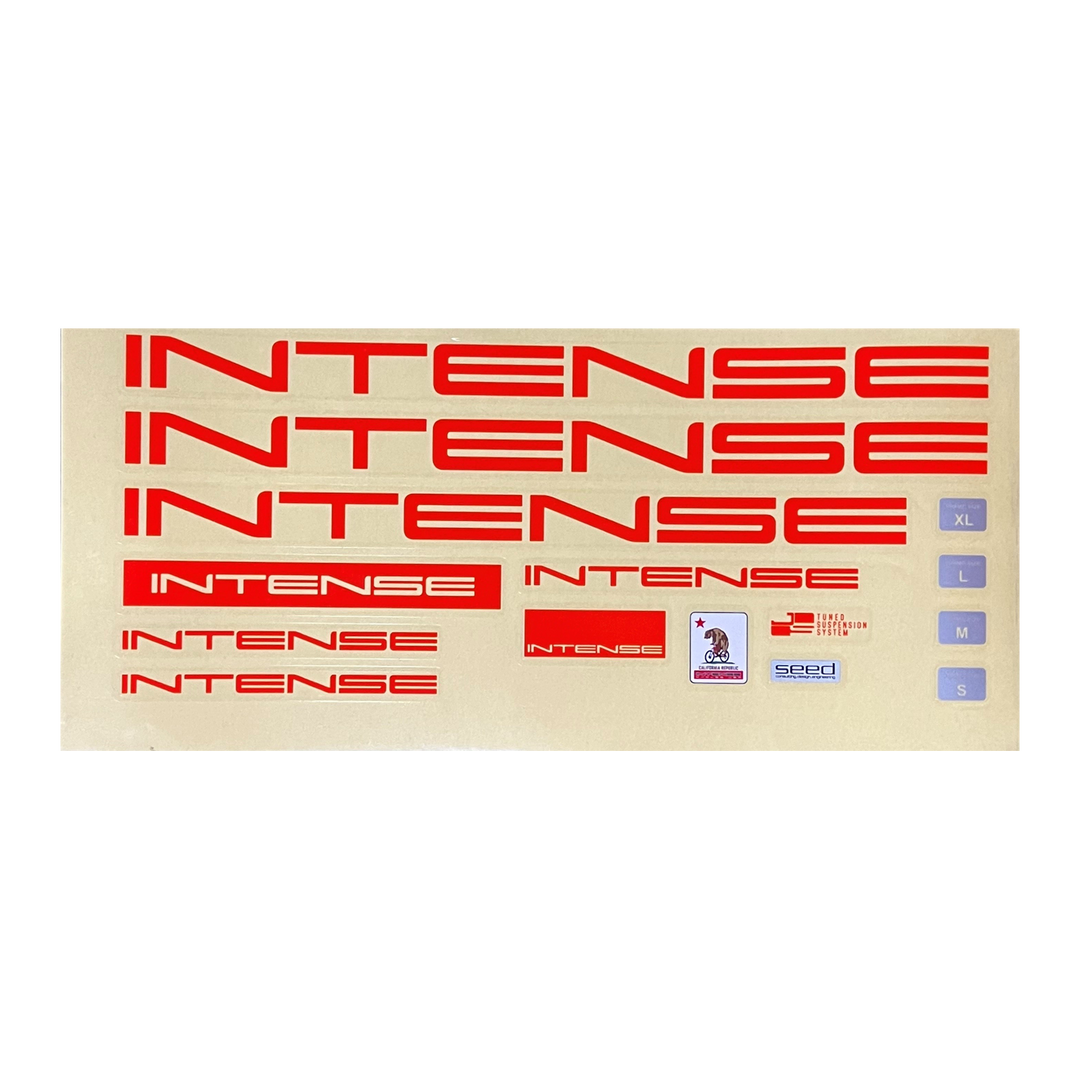 Intense Red Sticker INTENSE Logo Sticker (Sheet) | INTENSE CYCLES – INTENSE LLC