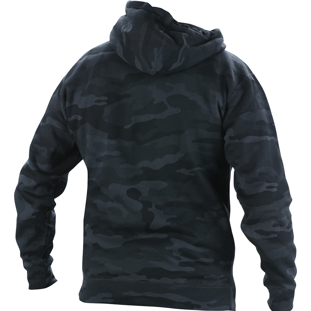 Black and top camo sweatshirt