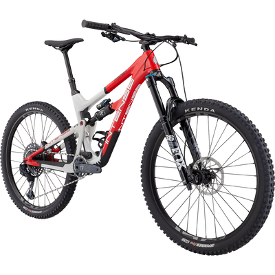 White and deals red mountain bike